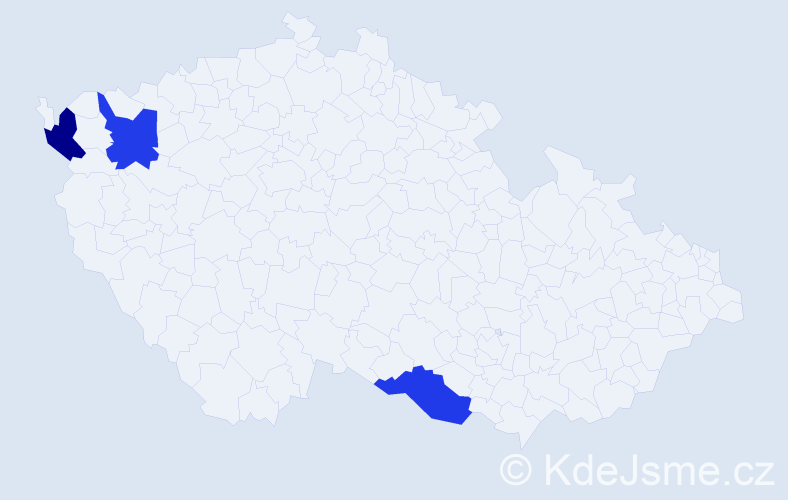 Příjmení: 'Muszelová', počet výskytů 3 v celé ČR