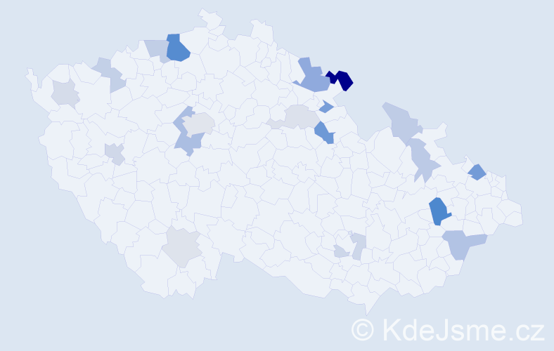 Příjmení: 'Bartschová', počet výskytů 48 v celé ČR
