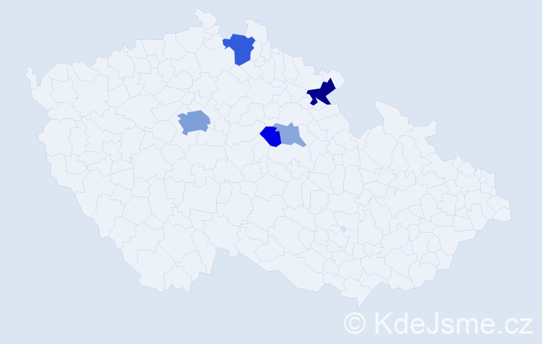 Příjmení: 'Prosa', počet výskytů 17 v celé ČR