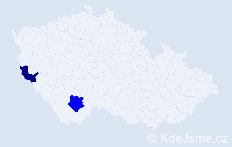 Příjmení: 'Rybianská', počet výskytů 5 v celé ČR