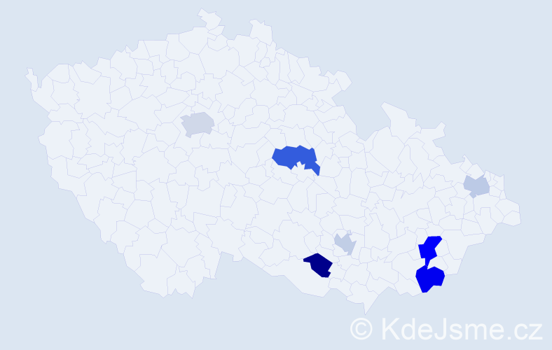 Příjmení: 'Dogan', počet výskytů 12 v celé ČR