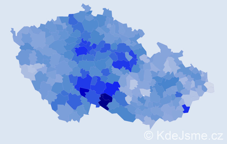 Příjmení: 'Nováková', počet výskytů 34812 v celé ČR