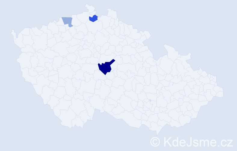 Příjmení: 'Sadlik', počet výskytů 5 v celé ČR
