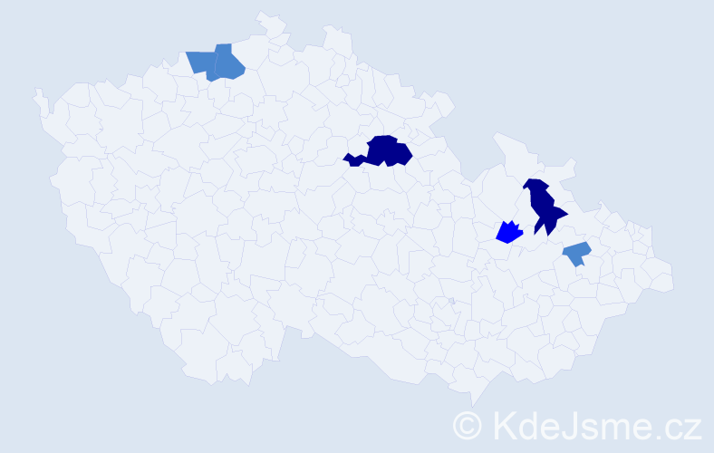 Příjmení: 'Bösová', počet výskytů 11 v celé ČR