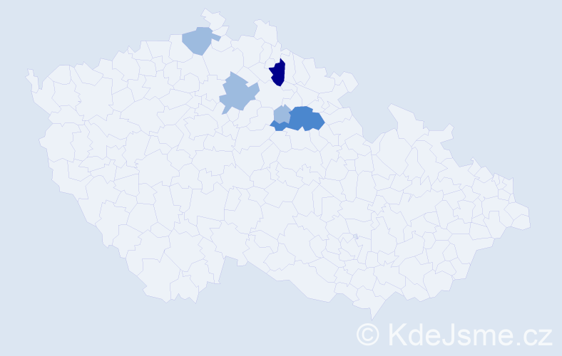 Příjmení: 'Barvínský', počet výskytů 9 v celé ČR
