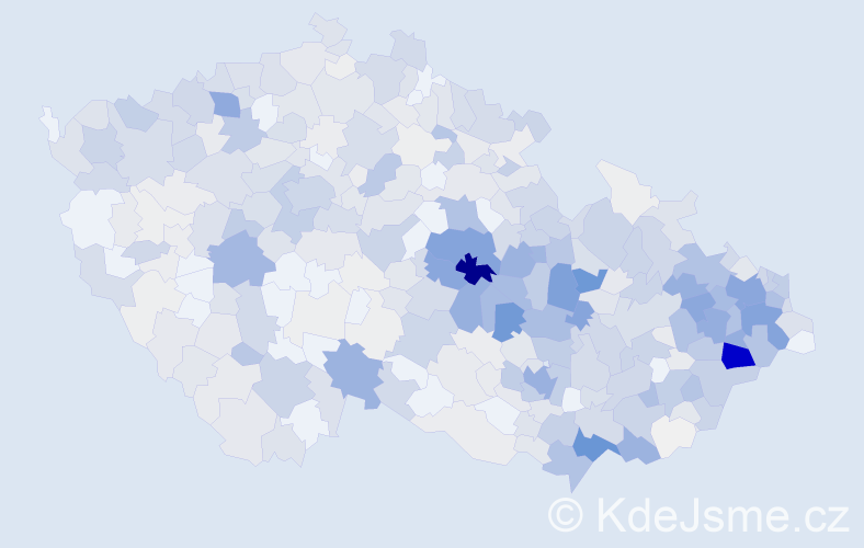 Příjmení: 'Vašková', počet výskytů 2797 v celé ČR
