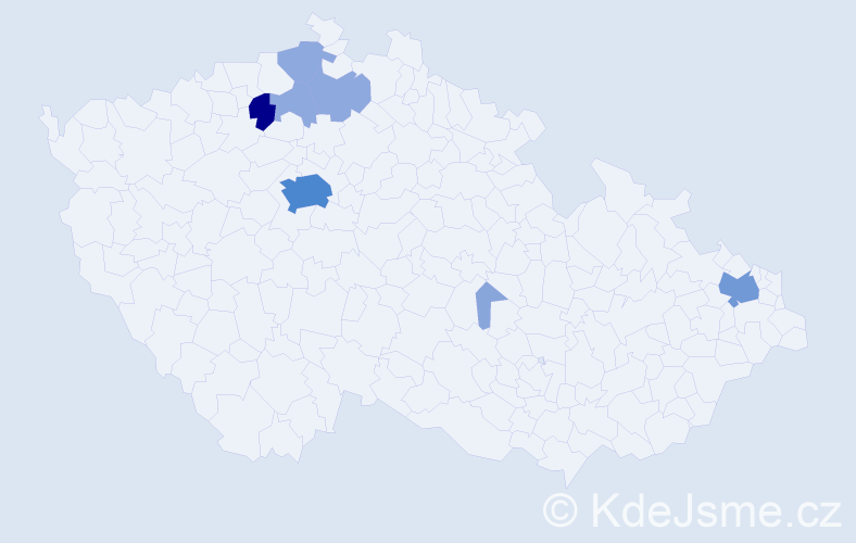 Příjmení: 'Korner', počet výskytů 21 v celé ČR