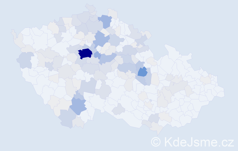 Příjmení: 'Vomáčková', počet výskytů 623 v celé ČR