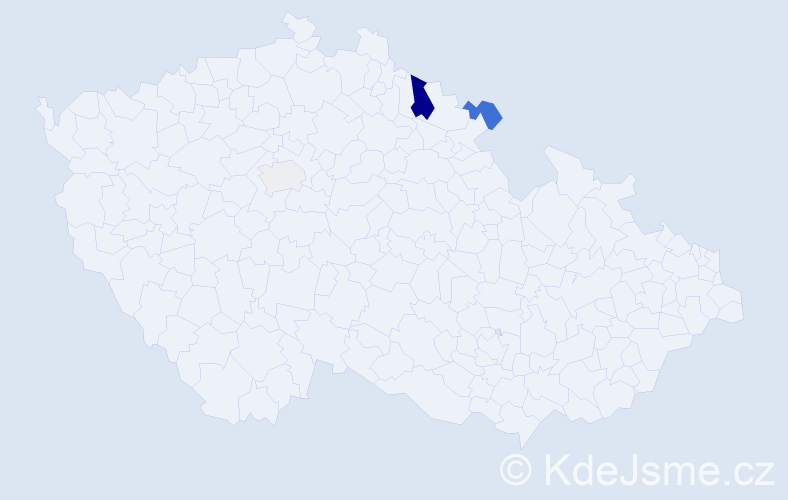 Příjmení: 'Abelyová', počet výskytů 9 v celé ČR