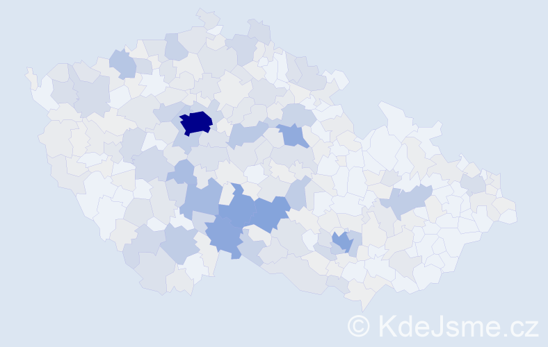 Příjmení: 'Hron', počet výskytů 1407 v celé ČR