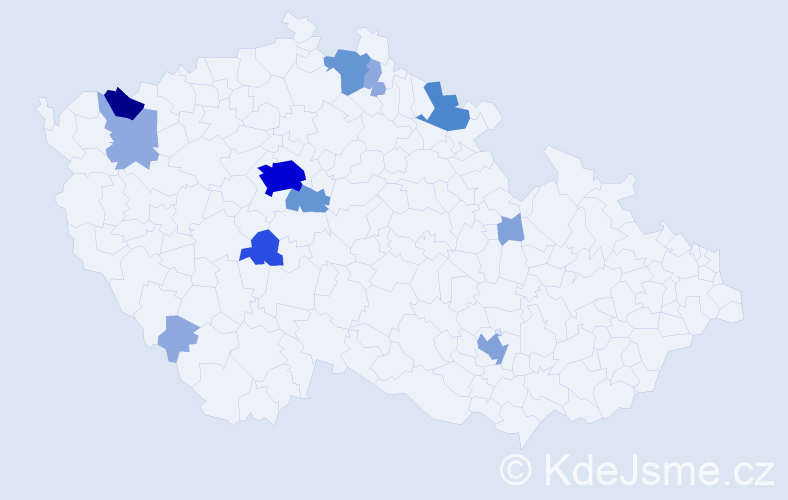 Příjmení: 'Tancibudková', počet výskytů 38 v celé ČR