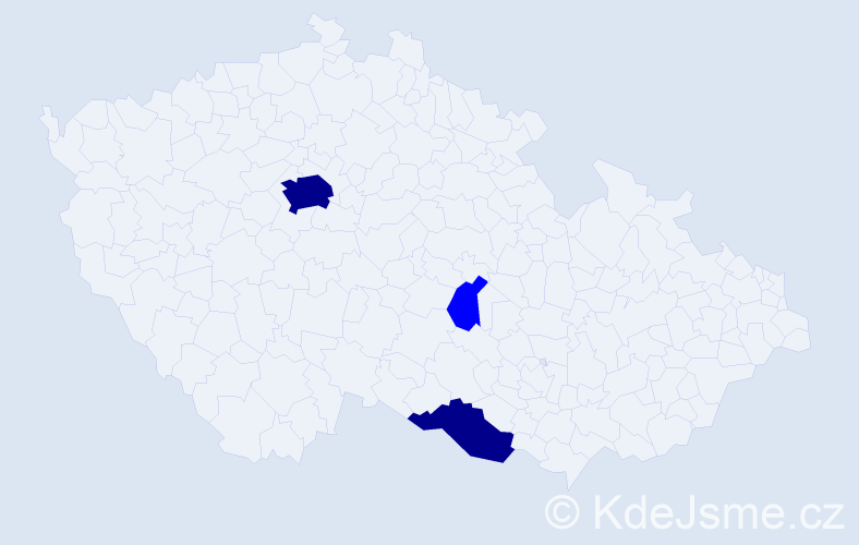 Příjmení: 'Čaháková', počet výskytů 8 v celé ČR