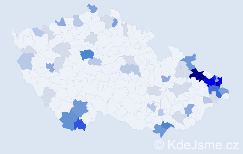 Příjmení: 'Figura', počet výskytů 205 v celé ČR