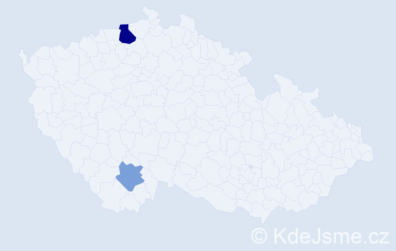 Příjmení: 'Badia', počet výskytů 4 v celé ČR
