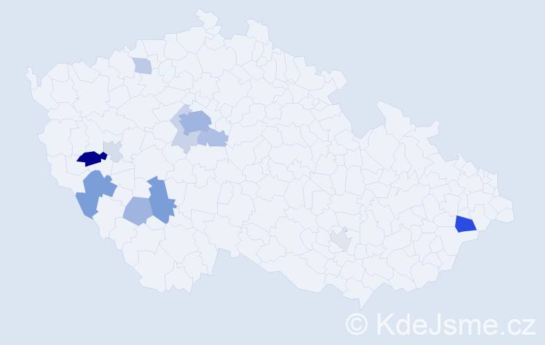 Příjmení: 'Firbachová', počet výskytů 31 v celé ČR