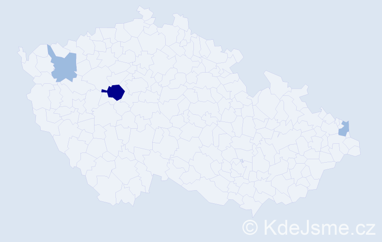 Příjmení: 'Csík', počet výskytů 7 v celé ČR