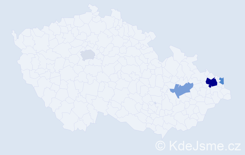 Příjmení: 'Baldovský', počet výskytů 9 v celé ČR