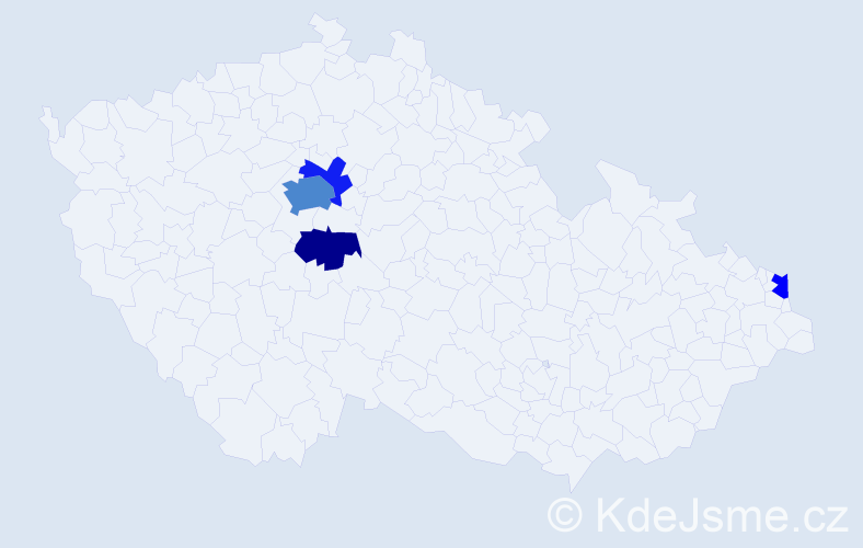 Příjmení: 'Bürgelová', počet výskytů 9 v celé ČR