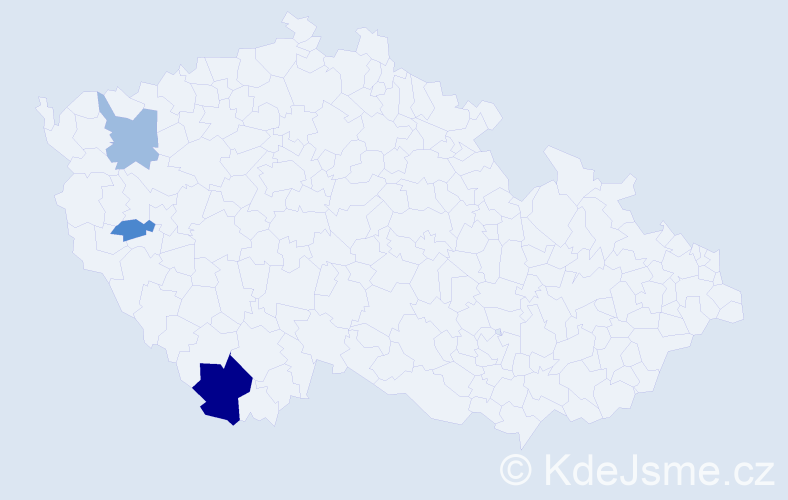 Příjmení: 'Wiltschková', počet výskytů 7 v celé ČR