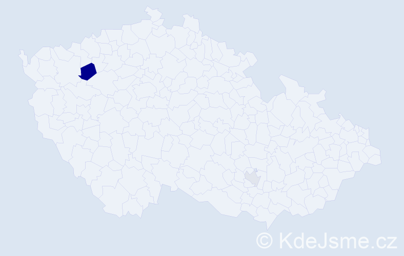 Příjmení: 'Dongo', počet výskytů 3 v celé ČR