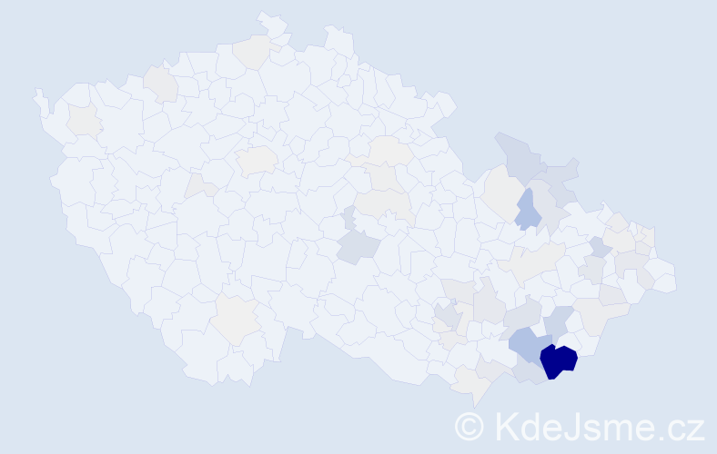 Příjmení: 'Buráňová', počet výskytů 275 v celé ČR