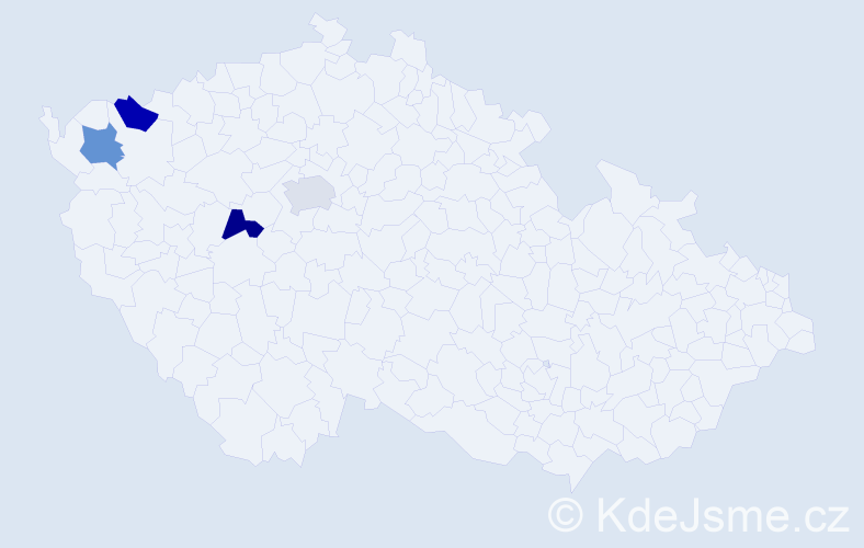 Příjmení: 'Hegenová', počet výskytů 4 v celé ČR