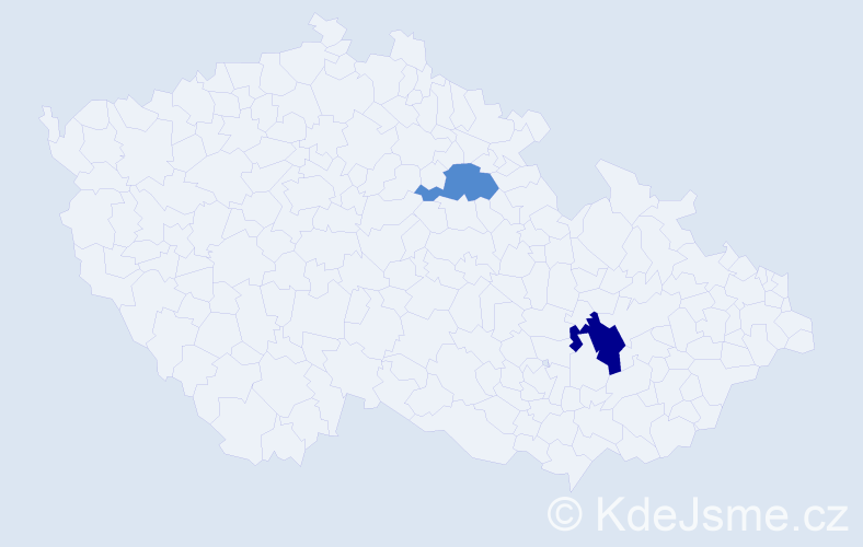 Příjmení: 'Szakoš', počet výskytů 8 v celé ČR