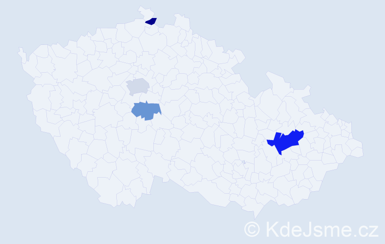 Příjmení: 'Sprátek', počet výskytů 8 v celé ČR