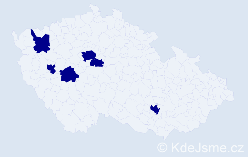 Příjmení: 'Matviyishyn', počet výskytů 6 v celé ČR