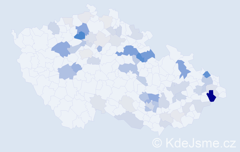 Příjmení: 'Pinková', počet výskytů 183 v celé ČR