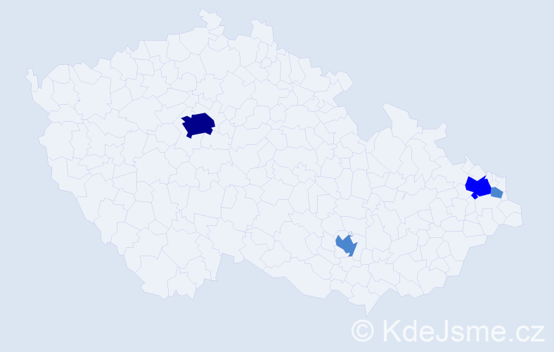 Příjmení: 'Ruhswurm', počet výskytů 7 v celé ČR