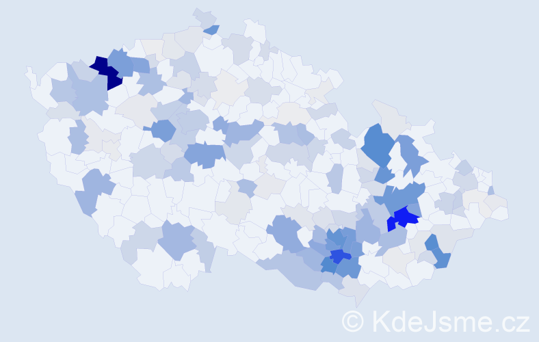 Příjmení: 'Bartlová', počet výskytů 656 v celé ČR