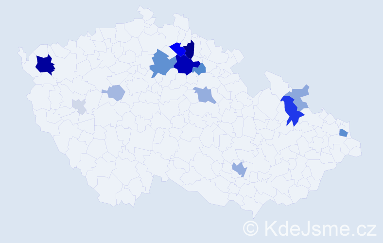 Příjmení: 'Rusznyáková', počet výskytů 41 v celé ČR