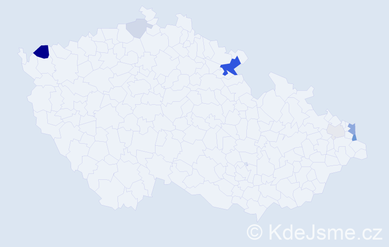 Příjmení: 'Trudič', počet výskytů 18 v celé ČR