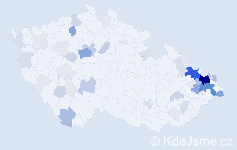 Příjmení: 'Friedel', počet výskytů 213 v celé ČR