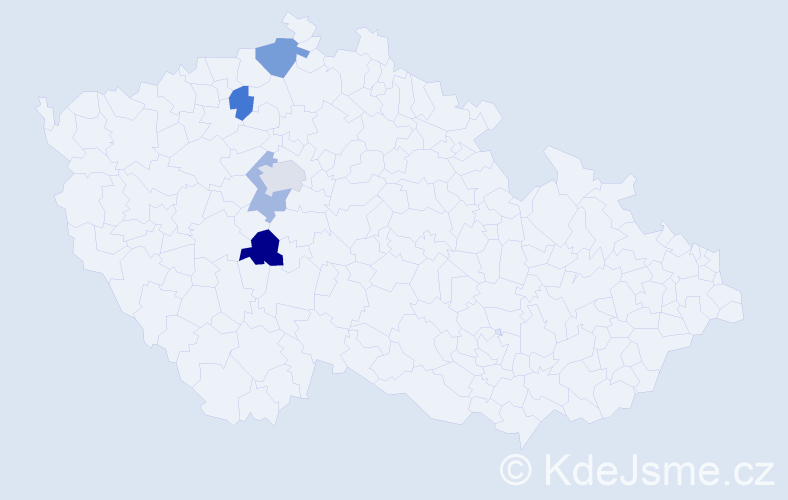Příjmení: 'Bartiš', počet výskytů 14 v celé ČR
