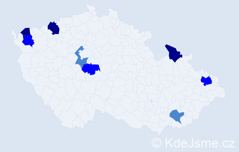 Příjmení: 'Kapuš', počet výskytů 17 v celé ČR