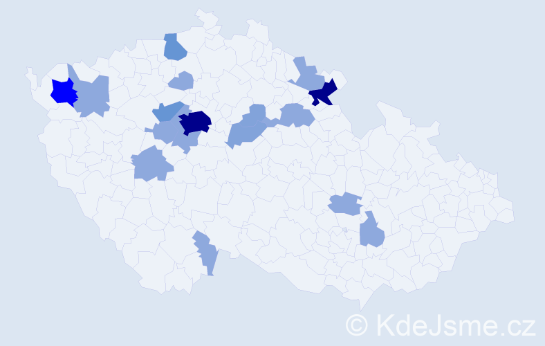 Příjmení: 'Krombholzová', počet výskytů 42 v celé ČR