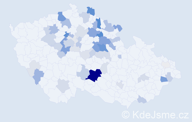 Příjmení: 'Konířová', počet výskytů 210 v celé ČR