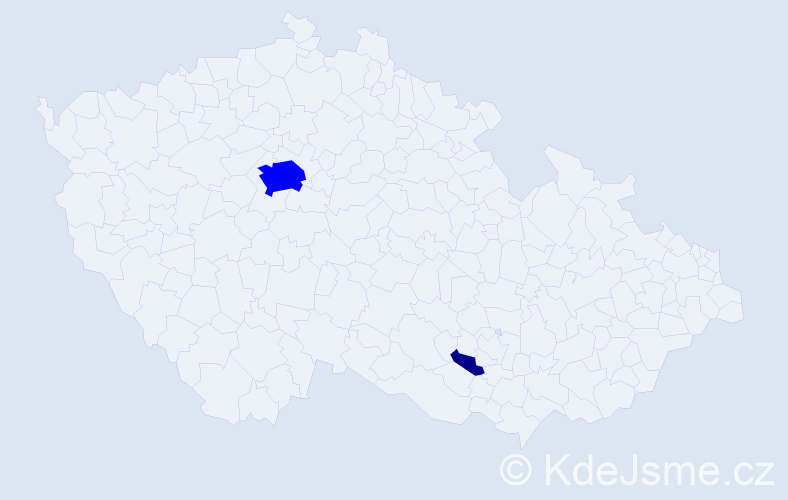 Příjmení: 'Davidovich', počet výskytů 3 v celé ČR