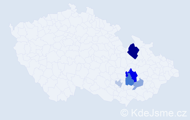 Příjmení: 'Breitzetelová', počet výskytů 15 v celé ČR