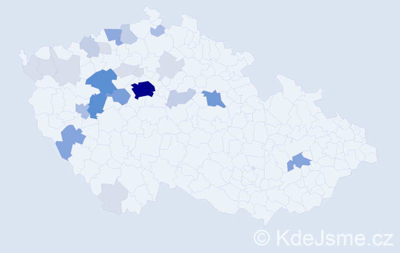 Příjmení: 'Spalová', počet výskytů 86 v celé ČR