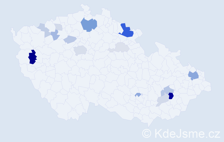 Příjmení: 'Davidík', počet výskytů 50 v celé ČR