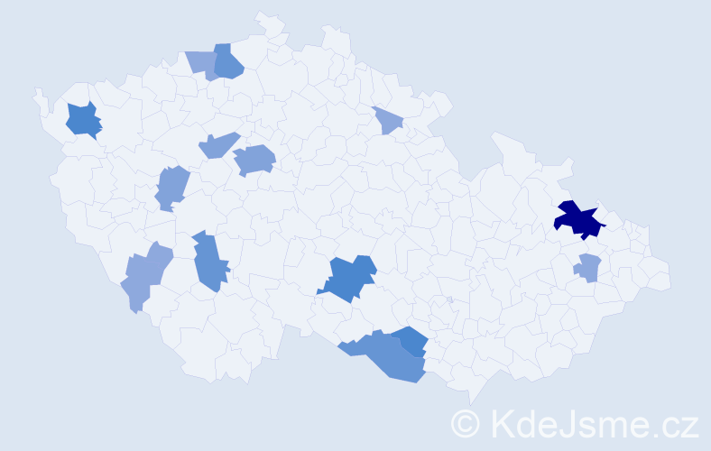 Příjmení: 'Benesch', počet výskytů 40 v celé ČR