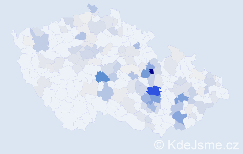 Příjmení: 'Borek', počet výskytů 559 v celé ČR