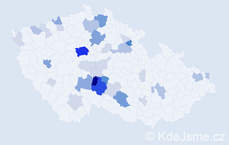 Příjmení: 'Hrobská', počet výskytů 101 v celé ČR