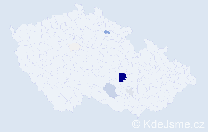Příjmení: 'Lupoměchová', počet výskytů 14 v celé ČR