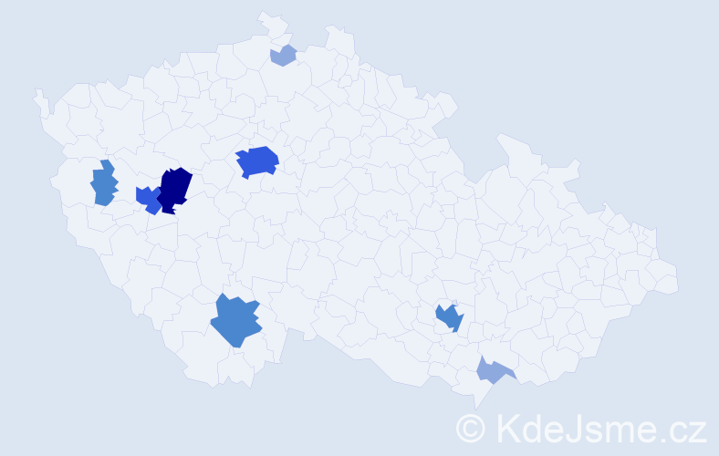 Příjmení: 'Audes', počet výskytů 19 v celé ČR