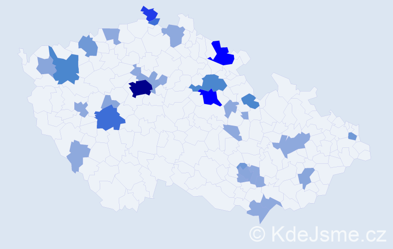 Příjmení: 'Feniková', počet výskytů 84 v celé ČR