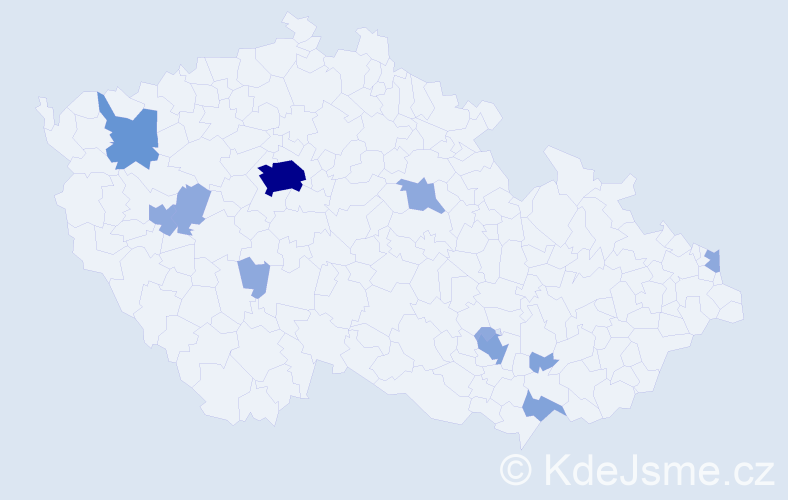 Příjmení: 'Bakičová', počet výskytů 23 v celé ČR